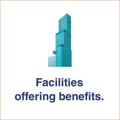 Facilities offering benefits